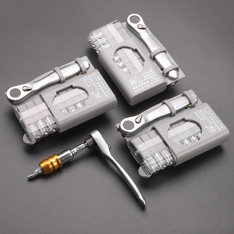 Ratchet Screwdriver Set with 10 Bits - Repair Tool Kit