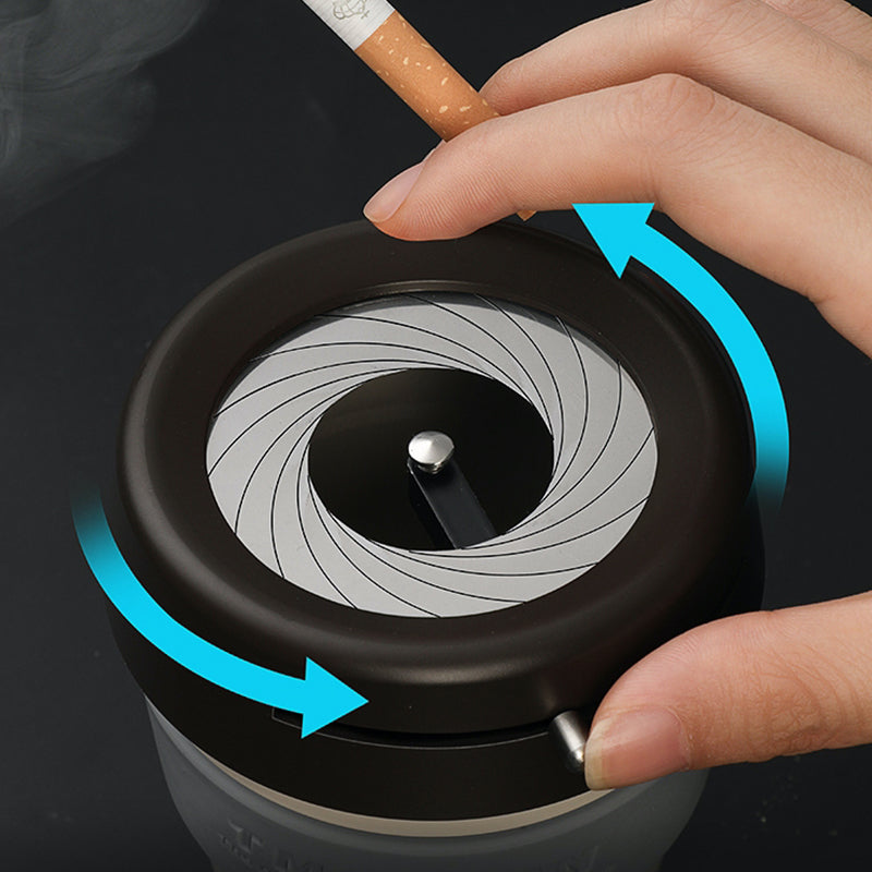 Coffee Cup Style Car Ashtray - Creative, Portable, with Lid for Home and Car Use