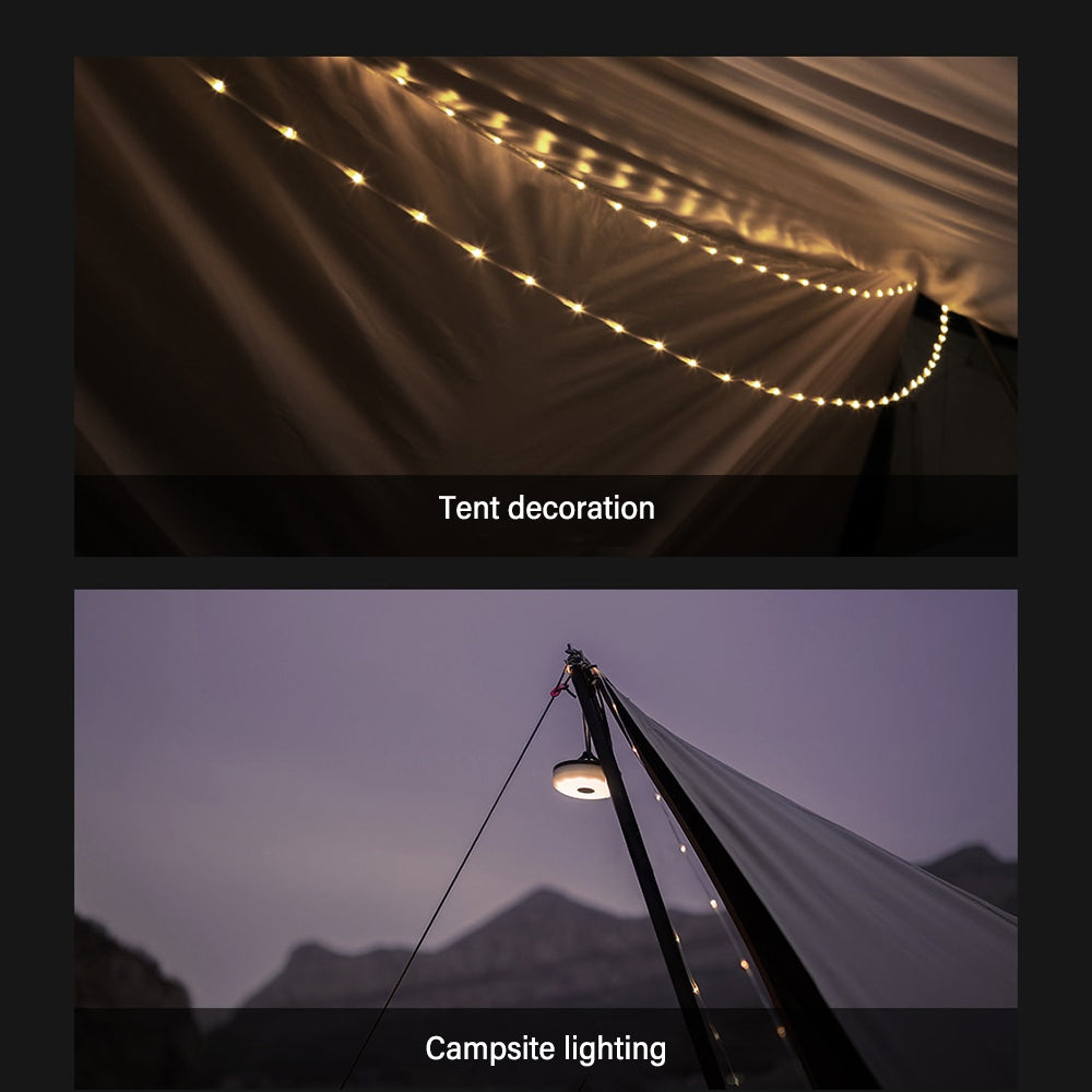 Stargazer Camping and Outdoor Atmosphere Tent Decoration LED String Lights Campsite Mini Fairy Lights