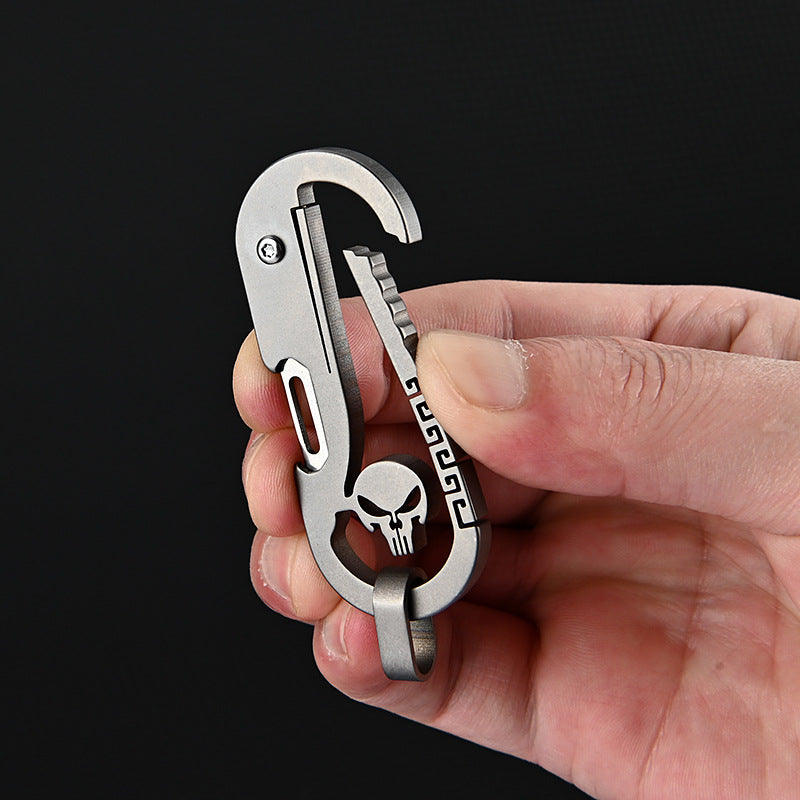 Titanium Alloy Multifunctional Keychain Knife Portable Folding Knife for Self-defense, Opening Boxes, and Cutting Paper