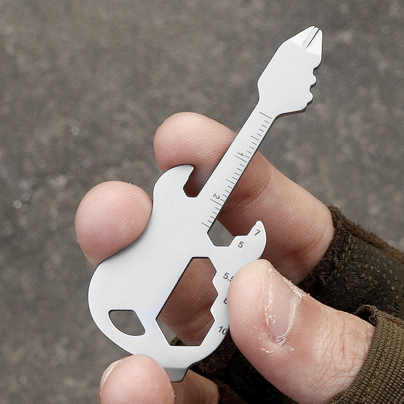 Guitar Multi-Tool Keychain - Miniature and Stylish EDC Tool
