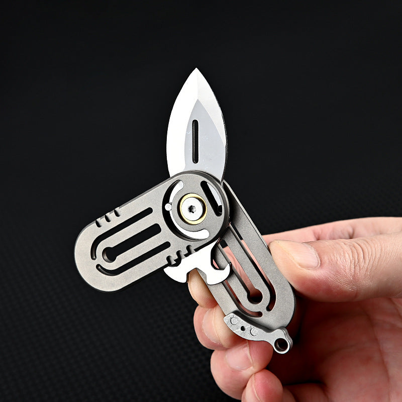 Titanium Alloy Beetle Knife - Sharp and Hard D2 Steel Blade
