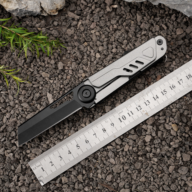 Multi-Functional All-Steel Folding Knife with High Hardness Outdoor Knife, Scissors, and Screwdriver Combination Tool
