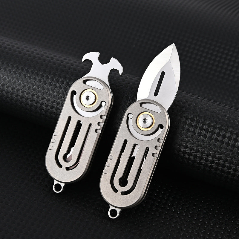 Titanium Alloy Beetle Knife - Sharp and Hard D2 Steel Blade