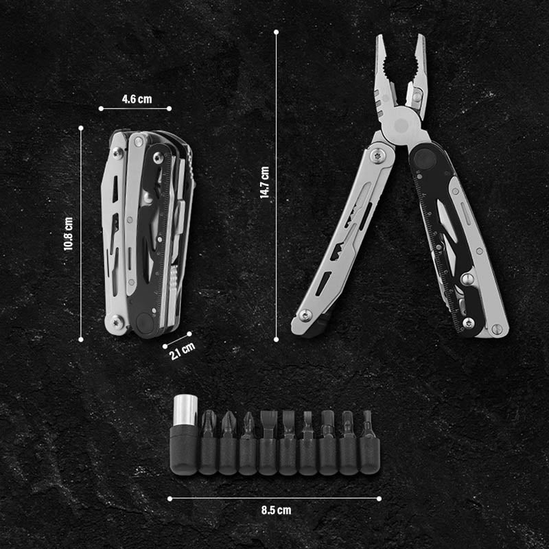 Multi-Functional Pliers with Folding Knife and 12-in-1 Tool Set