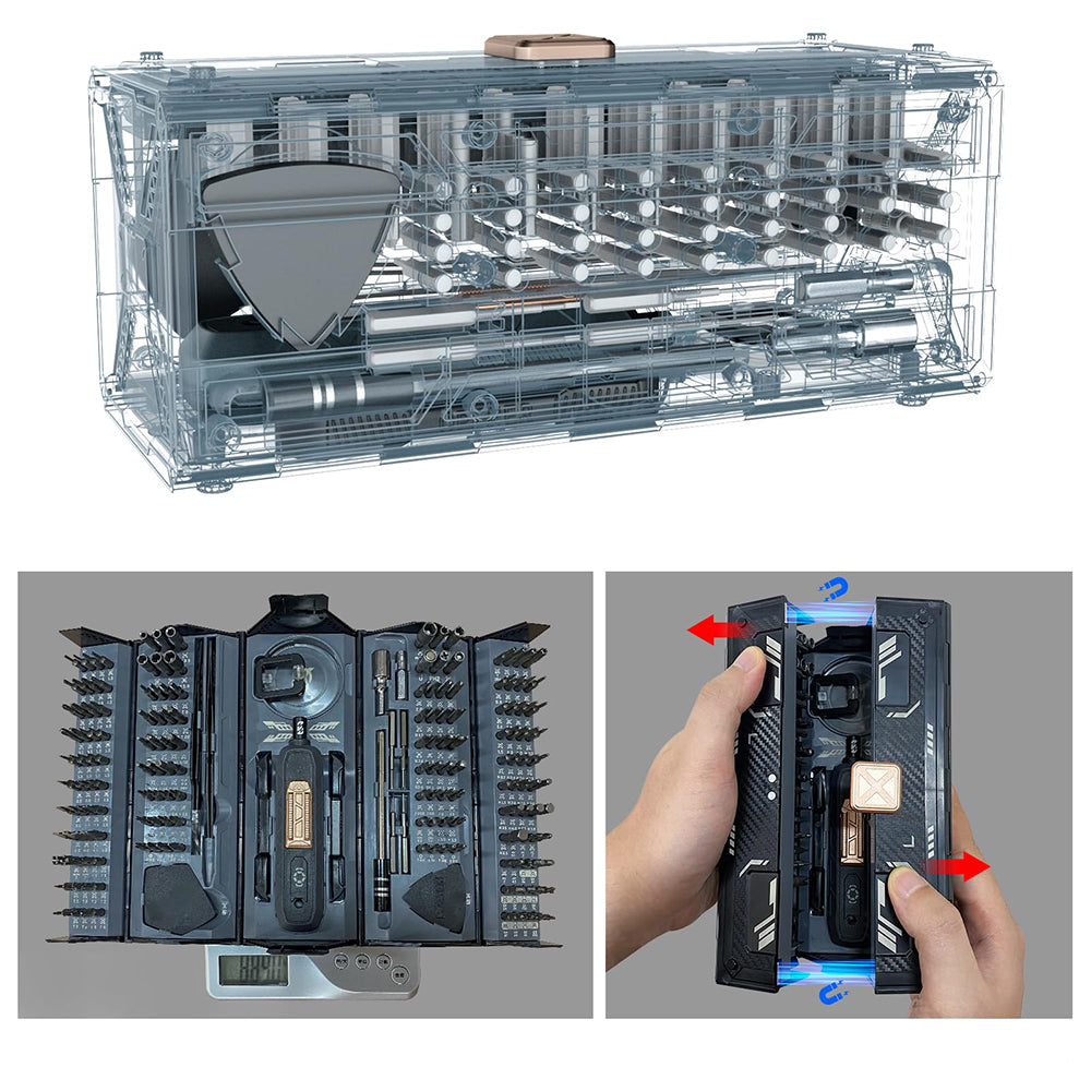 Electric Precision Screwdriver Set - 160 Magnetic Bits - Professional Repair Kit for Electronics, Devices, Watch, Xbox, Glasses, DIY - Ideal Gift